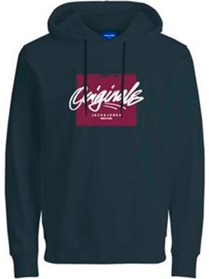 Jack & Jones Yazılı Erkek Kapüşonlu Sweatshirt 12244218