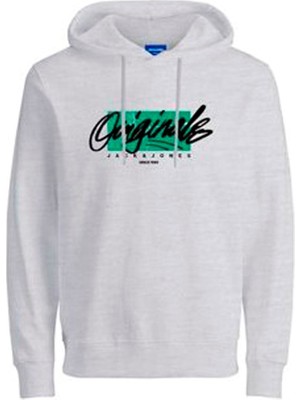 Jack & Jones Yazılı Erkek Kapüşonlu Sweatshirt 12244218