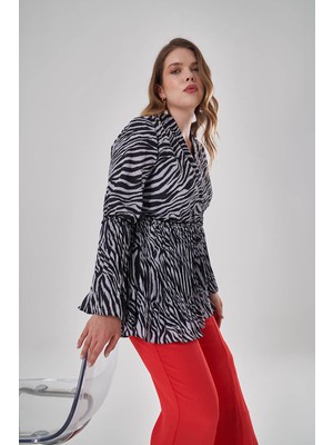 Mizalle Zebra Desenli Tunik