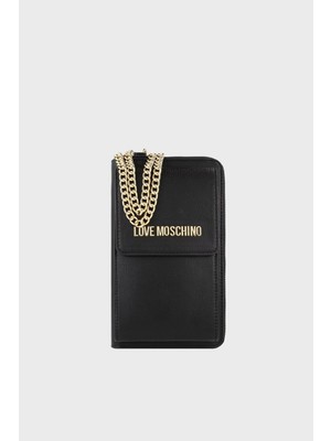 Love Moschino Telefon Bölmeli Zincir Askılı Kapitone Cüzdan Bayan Cüzdan JC5701PP1HLD0000