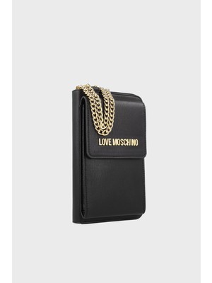 Love Moschino Telefon Bölmeli Zincir Askılı Kapitone Cüzdan Bayan Cüzdan JC5701PP1HLD0000