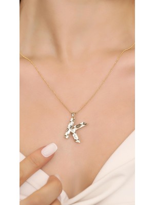 Altın Kesesi 14 Ayar Altın Kalemli Parlak Harf Kolye Ucu