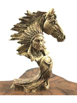 Gülçin Biblo Dünyası Atlı Kızılderili Büst