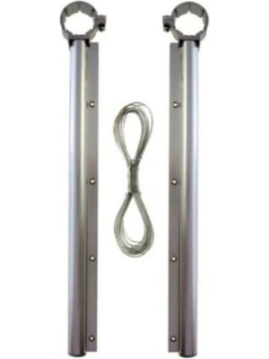 Pinkcloset Balkon Çamaşır Kurutma Askılığı Yuvarlak Küpeşte + Çamaşır İpi