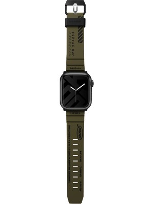 Skinarma Watch 7 45MM Kordon Skinarma Shokku Silikon Strap Kayış Olive