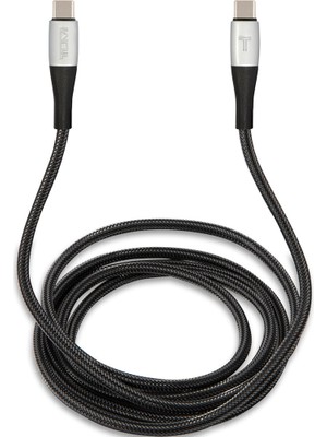 Tumi Type-C To Type-C Pd Kablo Tumı Hızlı Şarj Özellikli Naylon Örgü Tasarım 1.5m