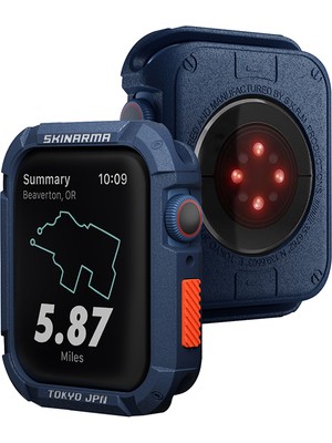 Skinarma Watch 44MM Skinarma Kurono Buzlu Tasarım Sert Pc Kasa Koruyucu Mavi