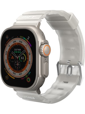 Skinarma Watch Ultra 49MM Kordon Skinarma Shokku Silikon Strap Kayış Beyaz