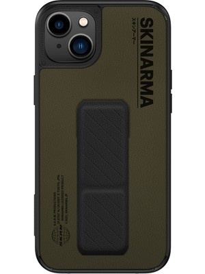 Skinarma iPhone 14 Plus Uyumlu Kılıf Skinarma Standlı Deri Görünümlü Gyo Kapak