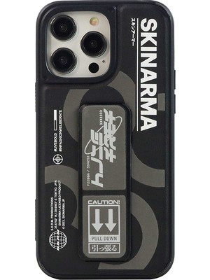Skinarma iPhone 14 Pro Max Uyumlu Kılıf Skinarma Standlı Deri Görünümlü Bango Kapak