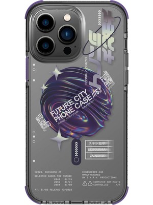 Skinarma iPhone 14 Pro Max Uyumlu Kılıf Skinarma Şeffaf Airbag Tasarımlı Magsafe Şarj Özellikli Shorai Kapak