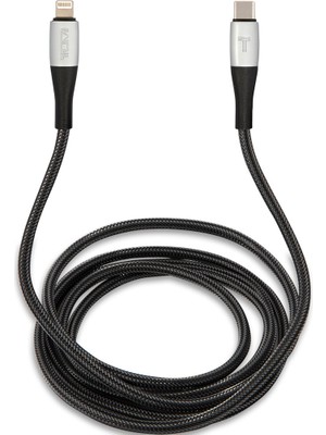 Tumi Mfı Lisanslı iPhone Pd Kablo Type-C To Lightning Tumı Hızlı Şarj Özellikli Naylon Örgü Tasarım 1.5m