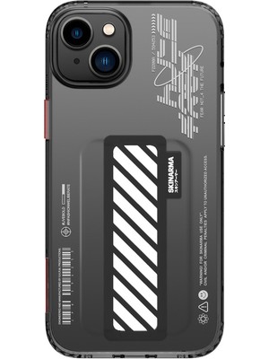 Skinarma iPhone 14 Uyumlu Kılıf Skinarma Şeffaf Desenli Tutma Yüzüklü Kaze Kapak