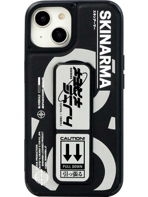 Skinarma iPhone 14 Uyumlu Kılıf Skinarma Standlı Deri Görünümlü Bango Kapak