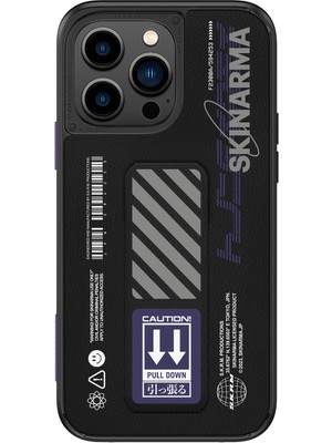 Skinarma iPhone 14 Pro Max Uyumlu Kılıf Skinarma Standlı Deri Görünümlü Shingoki Kapak