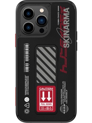 Skinarma iPhone 14 Pro Max Uyumlu Kılıf Skinarma Standlı Deri Görünümlü Shingoki Kapak