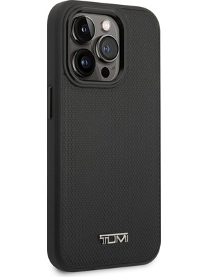 Tumi iPhone 14 Pro Max Uyumlu Kılıf Tumı Magsafe Şarj Özellikli Deri Noktalı Dizayn Kapak