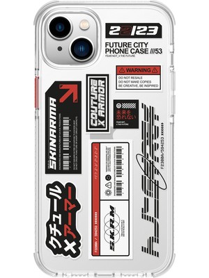 Skinarma iPhone 14 Uyumlu Kılıf Skinarma Şeffaf Desenli Airbag Tasarımlı Taito Kapak