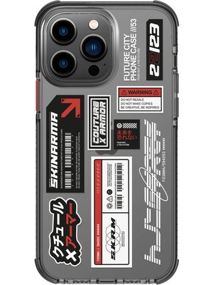 Skinarma iPhone 14 Pro Uyumlu Kılıf Skinarma Şeffaf Desenli Airbag Tasarımlı Taito Kapak