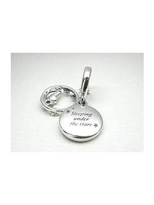 Pandora 791686C01-KAMP ve Gece Gökyüzü Çift Sallantılı Charm