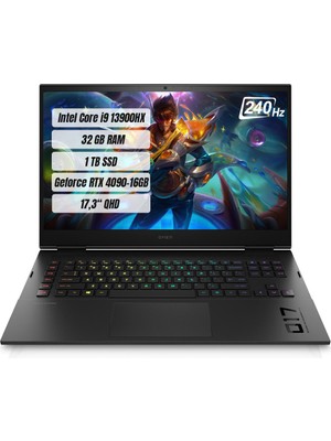 Hp Omen 17-CK2012NT Intel Core I9 13900HX 32GB 1tb SSD RTX4090-16GB QHD Freedos 17.3" 240 Hz Taşınabilir Bilgisayar 892Q8EA