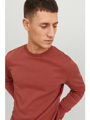 Jack & Jones Jjebasıc Sweat Crew Neck Pembe Erkek Sweatshirt