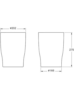 VitrA Eternity A4430039 Çöp Kovası, 3L, Siyah