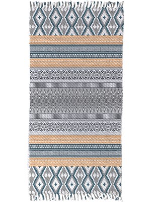 Soho Halı Soho Alaçatı 42 Sarı Gri Iskandinav Desen Otantik Motif Kara Tezgah Halı Çift Taraflı Kilim