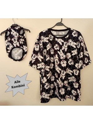 Gobo Sahibi ile Uyumlu Aile Kombini Minnie Mouse Desenli Kedi Köpek Kıyafeti Giyimi Medium/m/beden 2