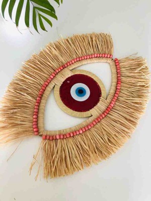 Hasır Dükkanı El Yapımı Doğal Rafya Duvar Dekoru