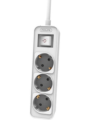 Philips 3 Ac - Çocuk Güvenlikli Priz 3m CHP2134WB/62