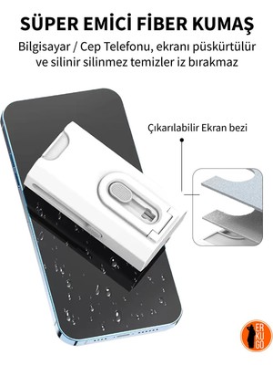 Erkugo 8 Fonksiyonlu Telefon, Kulaklık, Klavye, Ekran, Temizleme Kiti, Telefon Standı