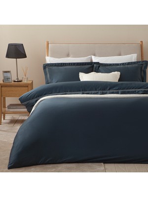 Chakra Glad %100 Pamuk King Size Nevresim Seti 230X220 Cm Mavi/Beyaz