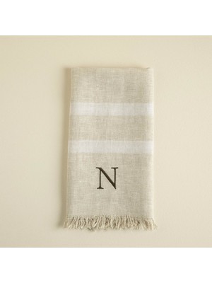 Chakra Monogram Mutfak Havlusu Bej