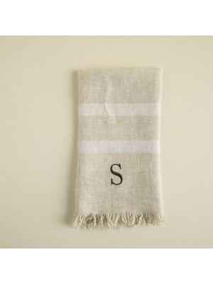 Chakra Monogram Mutfak Havlusu Bej