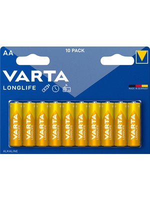 VARTA Longlife Aa  Alkalin Kalem Pil 10'lu Paket