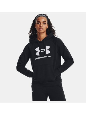 Under Armour Kadın UA Rival Fleece Big Logo Kapüşonlu Üst 1379501-001