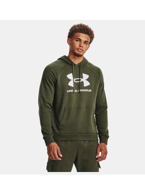 Under Armour Erkek UA Rival Fleece Logo Kapüşonlu Üst 1379758-390