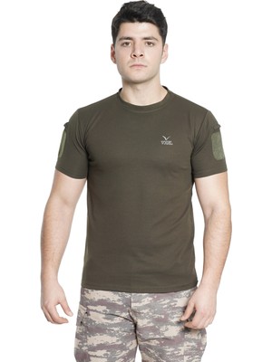 Vogel Tactical Kısa Kol Yakasız Taktik T-Shirt Haki