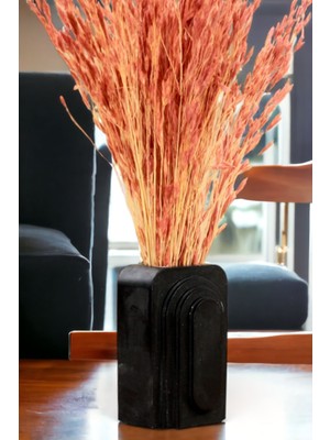 Yaybox Dekoratif Vazo El Yapımı Siyah Renk Model 18