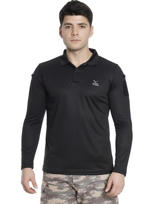 Vogel Tactical Tactical Uzun Kollu Yakasız Siyah T-Shirt