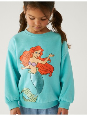 Marks & Spencer The Little Mermaid™ Yuvarlak Yaka Sweatshirt