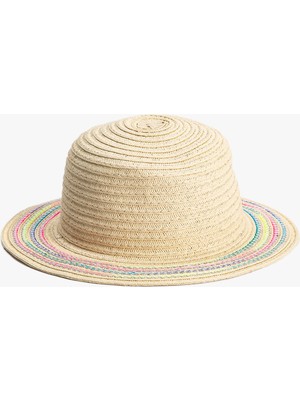 Koton Hasır Şapka Çok Renkli Işleme Detaylı