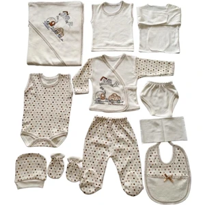 Baby Kids Colors Arabalı Trenli 11'li Hastahane Çıkışı Yeni Doğan Zıbın Set
