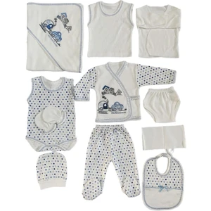 Baby Kids Colors Arabalı Trenli 11'li Hastahane Çıkışı Yeni Doğan Zıbın Set