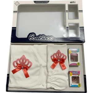 Baby Kids Colors Taşlı Nakışlı Kız 7'li Hastahane Çıkışı Yenidoğan Zıbın Seti