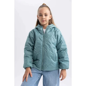 Kız Çocuk Kapitoneli Kapüşonlu Şişme Mont Y0526A623AU