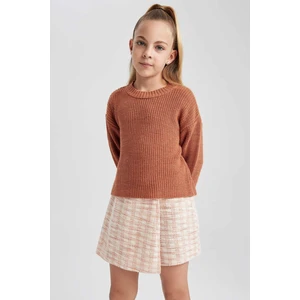 Kız Çocuk Regular Fit Bisiklet Yaka Kazak A2293A823AU
