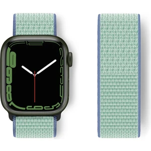 Bilişim Aksesuar Apple Watch 41MM Hasırlı Cırtcırtlı Kordon - Mavi-Turkuaz