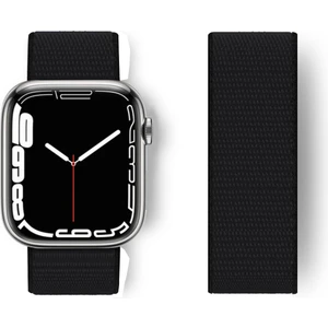 Bilişim Aksesuar Apple Watch 45MM Hasırlı Cırtcırtlı Kordon - Siyah
